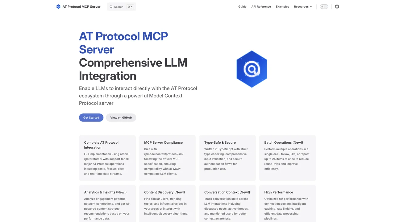 Screenshot of AT Protocol MCP Server